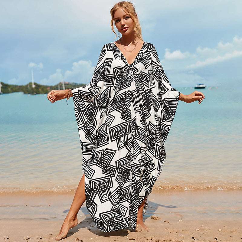 Europeisk og amerikansk bikini cover-up kjole