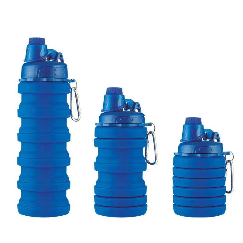 Collapsible silicone water bottle