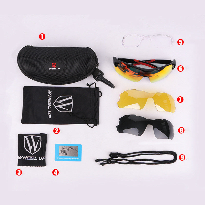 Windproof sunglasses for bicycles